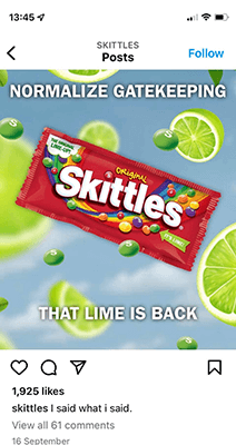 01 establish a personable brand voice skittles