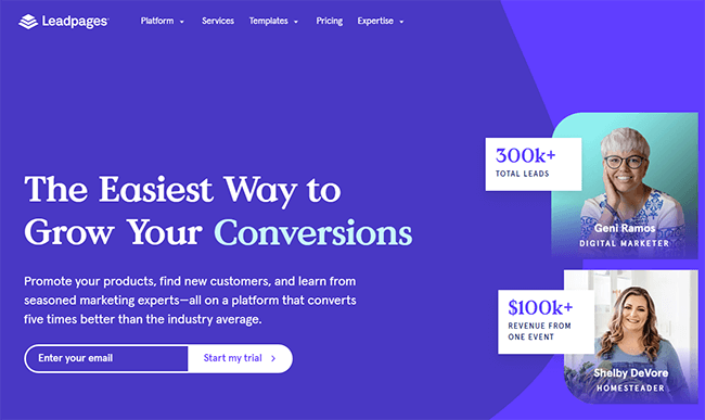 01 Leadpages Homepage