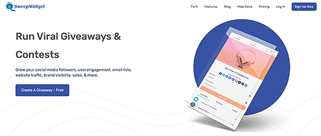 01 SweepWidget Homepage