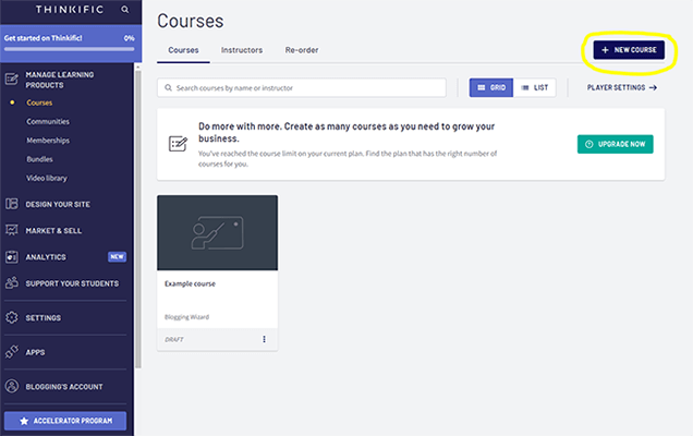 02 course builder new course