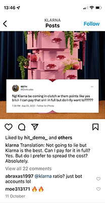 02 establish a personable brand voice klarna