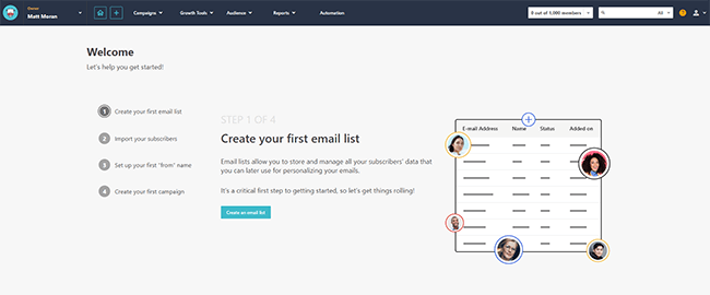 02 getting started dashboard