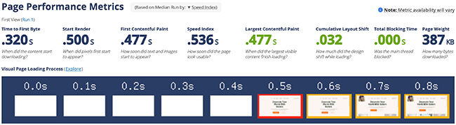 02 nitropack performance webpagetest virginia, us with nitropack