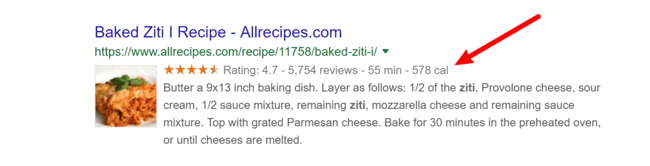 02 Rich Snippet Baked Ziti Recipe Example