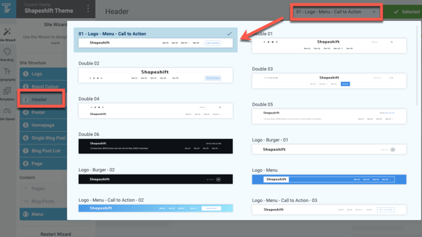 02 site wizard headers