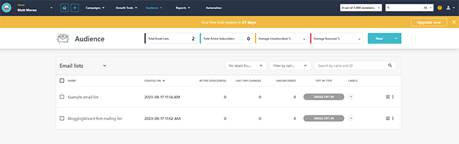 03 email list management data