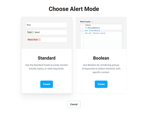 04 alerts choose modes