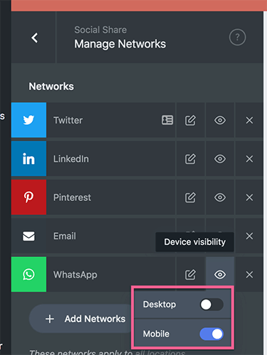 04 Manage networks device select