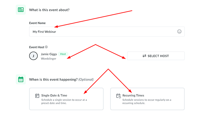 04 Webinars - Select host