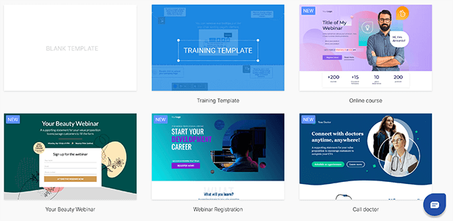 05 Landing page builder - Templates