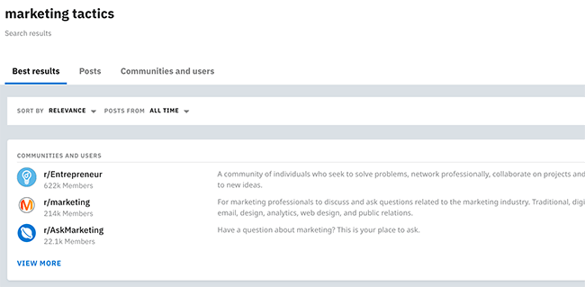 05 marketing tactics reddit example