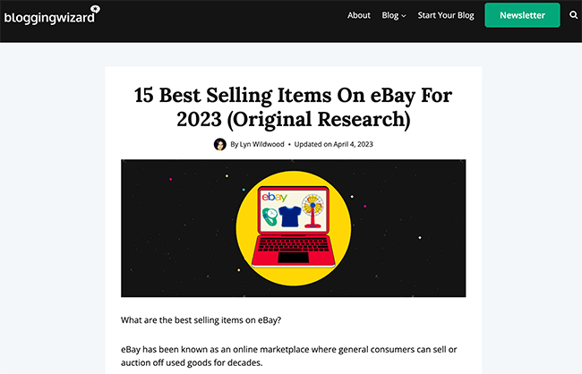 05 original research best selling items on ebay