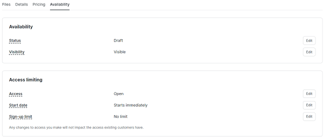 06 Digital products - Availability tab