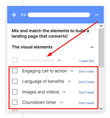 06 Landing page builder - Overlay