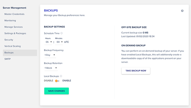 09 granular control over server backups
