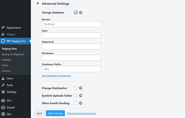 09 wp staging pro advanced settings tab
