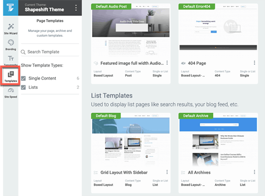 09 templates shapeshift theme