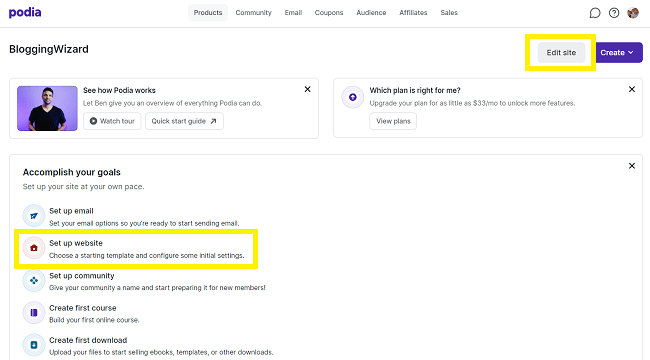 10 Website builder - Set up