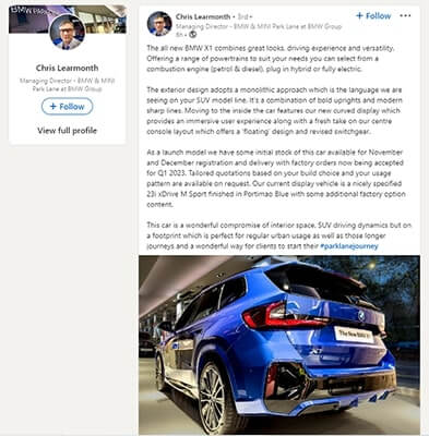 13 promotional posts example