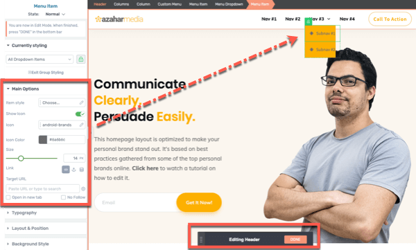 13 edit elements edit header