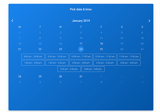 14 visitor perspective choose a date and available time