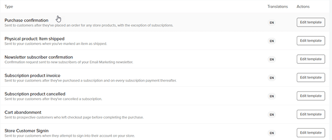 18 Store settings - email settings