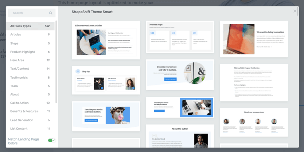 18 edit elements page block library