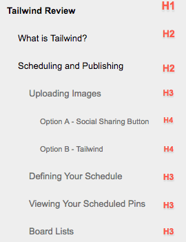 21 Format Headings