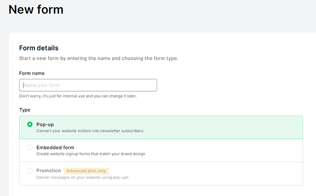 21 forms pop ups