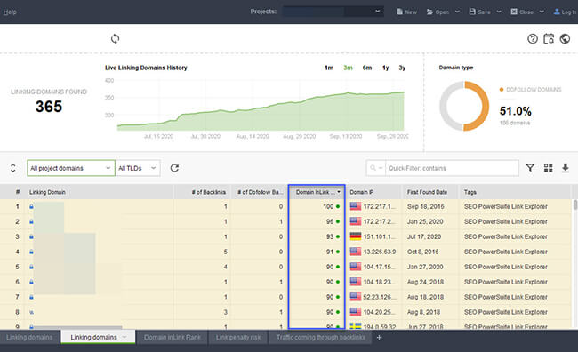 21 linking domains section