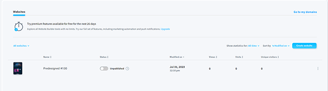 21 website builder filters
