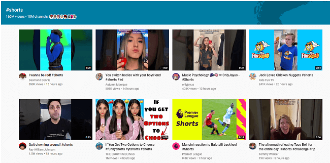 23 short form youtube videos
