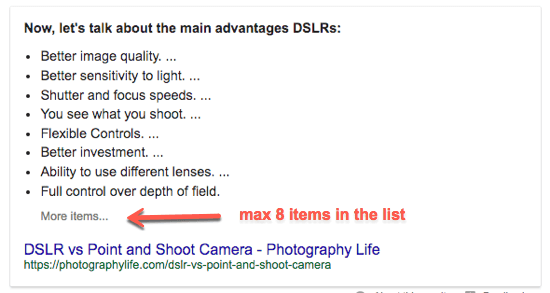 24 List Format Snippet
