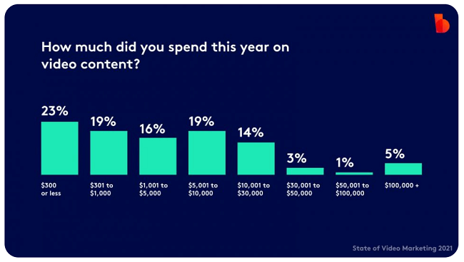 33 marketers spent on videos in 2020