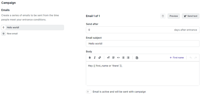 34 Email marketing - Add an exit condition