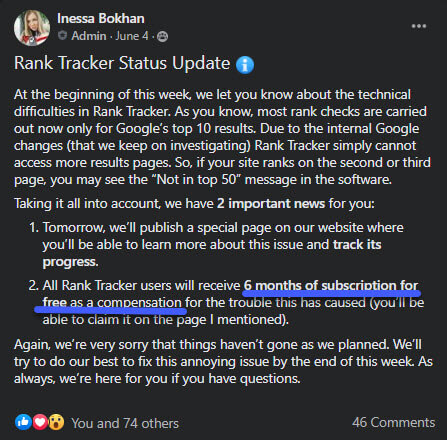 37 rank tracker status update