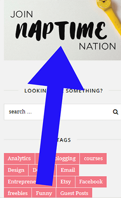 8 facebook link above your sidebar