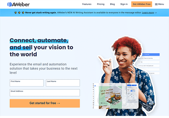 AWeber Homepage