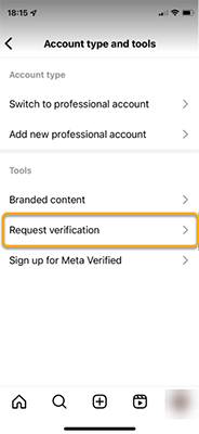 account type and tools