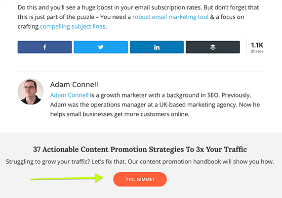 Add A CTA After Your Content Make Your Blog Profitable