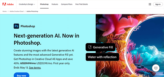 Adobe Homepage