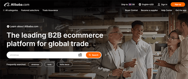 alibaba homepage
