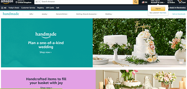 Amazon Homepage
