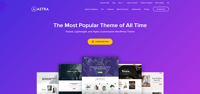astra homepage
