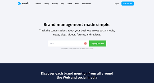 Awario Homepage