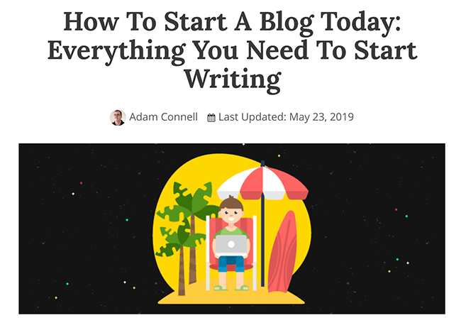 Beginner Guides How To Start A Blog Example