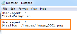 Block A Specific File From Being Crawled