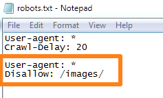 Block robots from specific folders