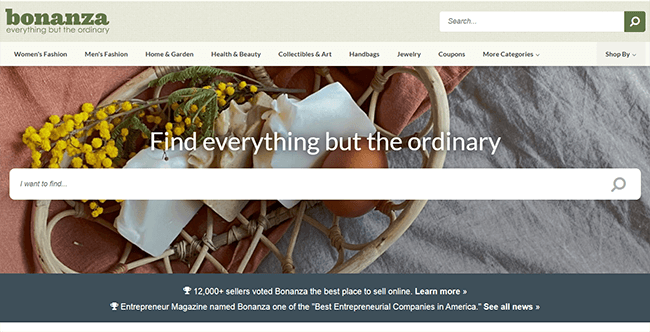 Bonanza Homepage