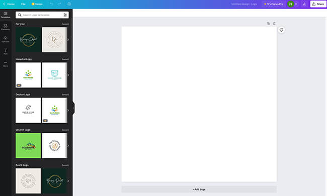 canva logo design example